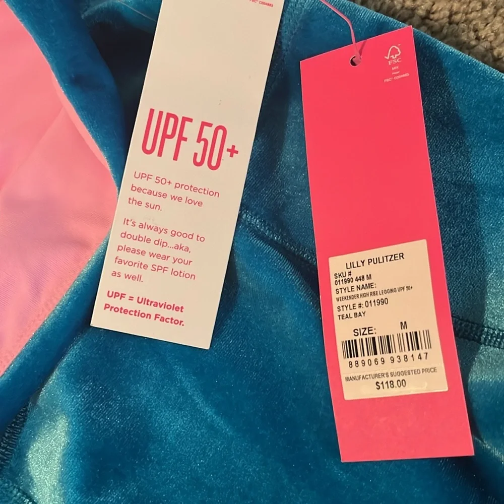 Lily Pulitzer teal bay legging - Picture 4 of 5